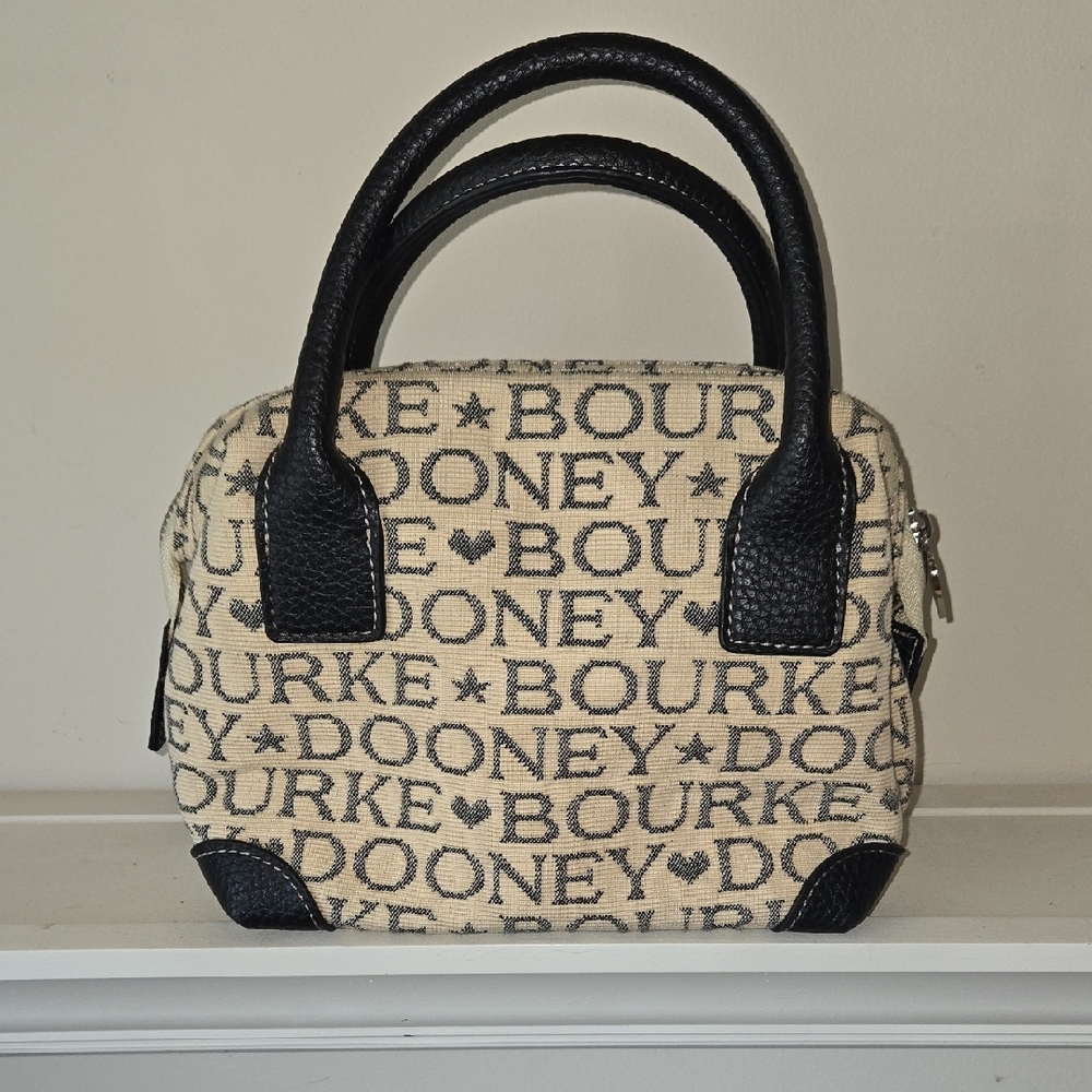 NWT Dooney & Bourke Black and Tan Small Satchel - Picture 3 of 11